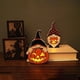 thumbnail image 5 of Muñeca sin rostro de Halloween con luz LED Decorativa ornamental Calabaza pintada a mano Decoración de Halloween Configuración de fiesta Muñeca de gnomo de Halloween de madera Ornam, 5 of 5