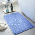 thumbnail image 1 of Alfombrilla de baño antideslizante 3D, felpudo absorbente con relieve de adoquines, lavable a máquina, de secado rápido, 1 of 4