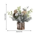 thumbnail image 5 of sruoe Christmas Tree, Christmas Trees Artificial Trees, Pinecone-Style Mini Christmas Tree, Realistic, Topiary, Classic Christmas Tree for Christmas Day, Silver, 20in, 5 of 6