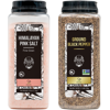 Soeos Fine Grain Himalayan Pink Salt 39oz & Soeos Ground Black Pepper 18oz, Black Pepper and Himalayan Salt Set, Salt and Pepper Set for Grinder Refill