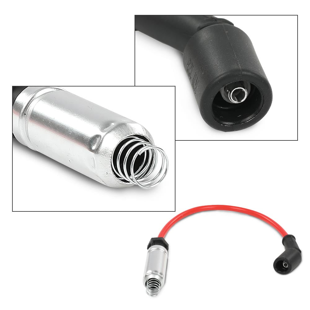 CROSSDESIGN 8 Pack Square Ignition Coil & Spark Plug Wire Fit for Chevy Express Silverado GMC Yukon Savana Sierra 1999-2007