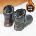 thumbnail image 3 of Unisex Black Suede-like Snow Boots - Warm, Durable & Stylish Winter Footwear for Adults, 3 of 10