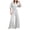 01 Gray, variant on 2 Piece Outfits for Women Summer Half Sleeve Top with Wide Leg Pants Flowy Lounge Travel Matching Sets