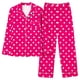 thumbnail image 5 of Pijama informal de manga larga con estampado para mujer, traje de pijama con solapa holgada y bolsillo con botones, top y pantalones de poliéster., 5 of 7
