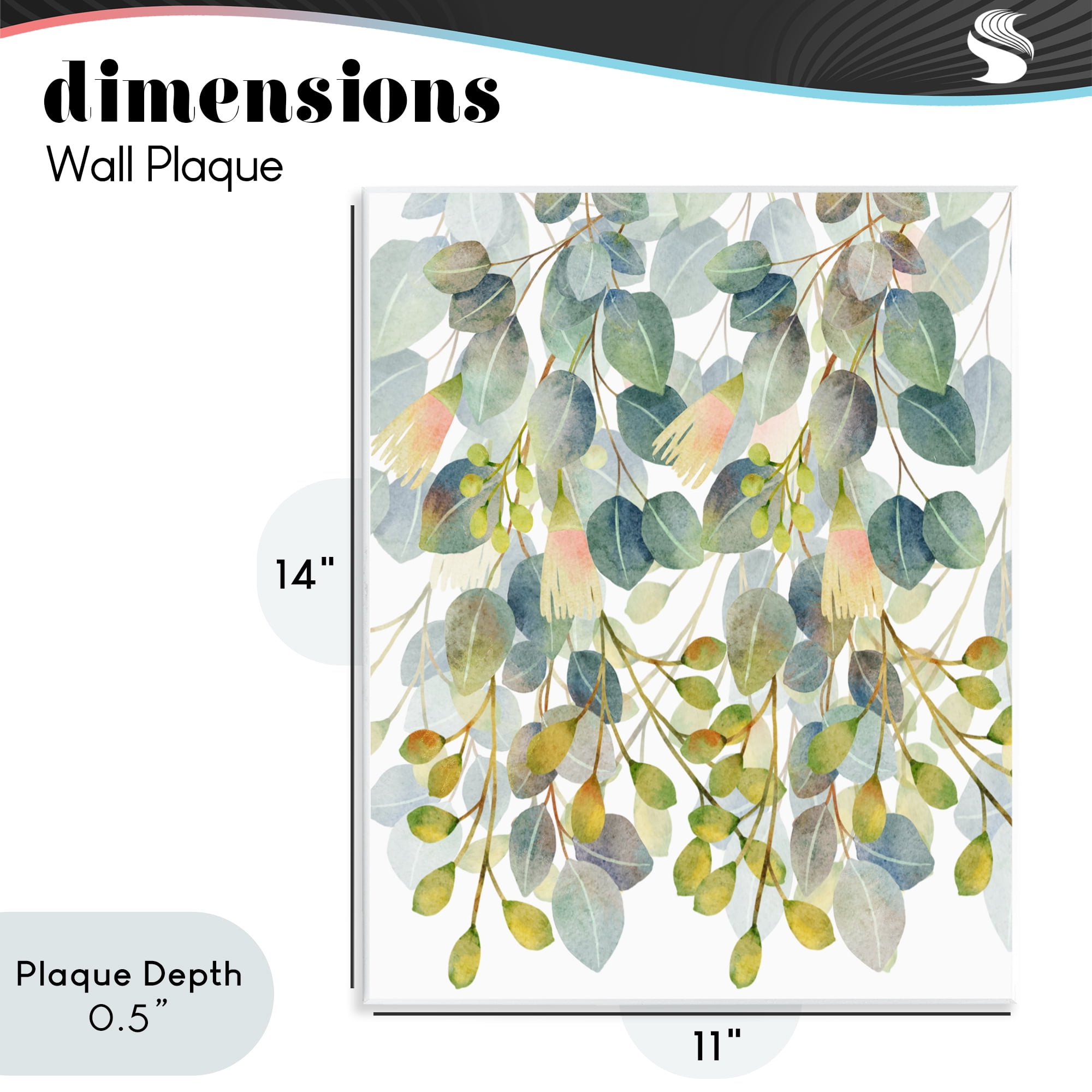 Stupell Industries Suspended Ivy Leaves Wall Plaque Art, design by Marcus Prime