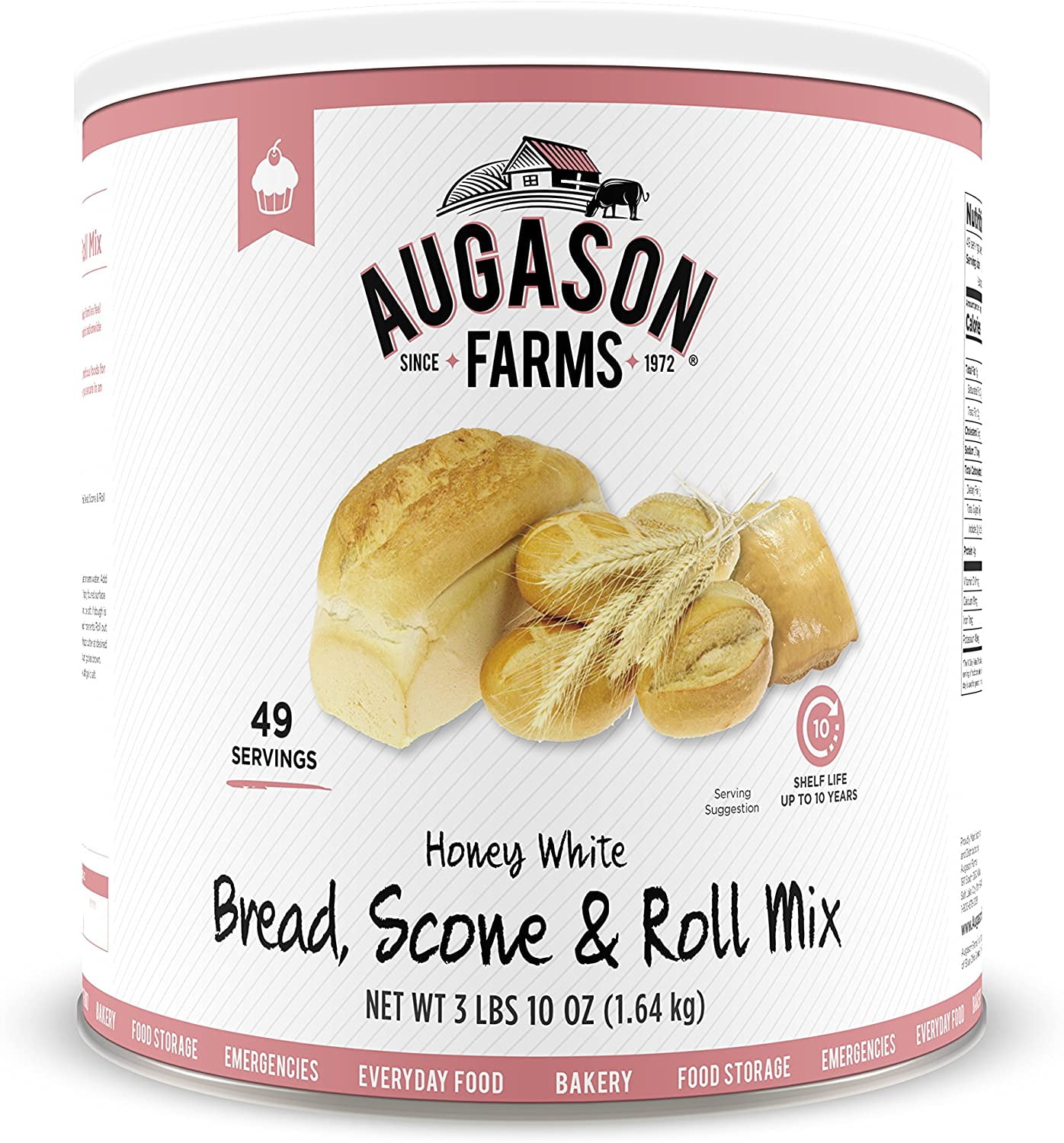 Augason Farms Honey White Bread Scone & Roll Mix Emergency Survival Camping Food 
