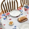 thumbnail image 4 of 4th of July Tablecloth 60x102 Inch, Patriotic Watercolor Poppy Flowers Independence Day Memorial Day Table Cover for Party Picnic Dinner Decor, 4 of 6