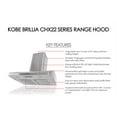 thumbnail image 3 of KOBE CHX22330SQB-WM-1 Brillia 30-inch Wall Mount Range Hood, 3-Speed, 680 CFM, Fits Ceiling Height 7.5'-9.5', 3 of 6