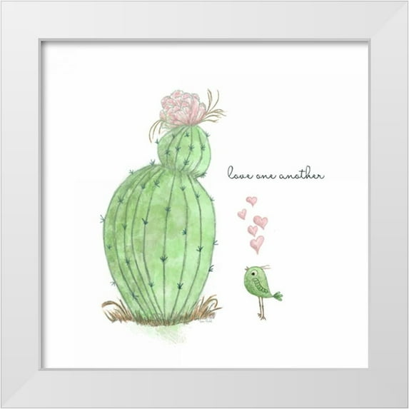 Murdock, Ramona 20x20 White Modern Wood Framed Museum Art Print Titled - Love One Another