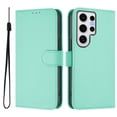 thumbnail image 2 of Compatible with Samsung Galaxy S22 Ultra Wallet Case with RFID Blocking Credit Card Holder, PU Leather Folio Flip Kickstand Protective Shockproof Anti-fall Phone Case Cover Women Men,Mint, 2 of 12