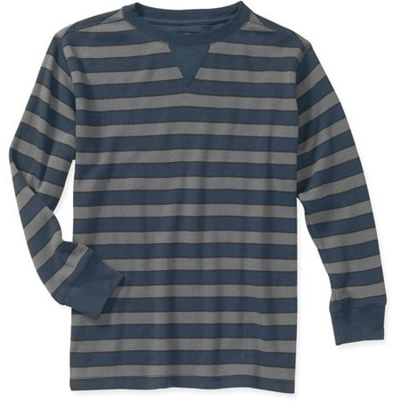 Faded Glory Fg Boys Stripe Thermal Crew