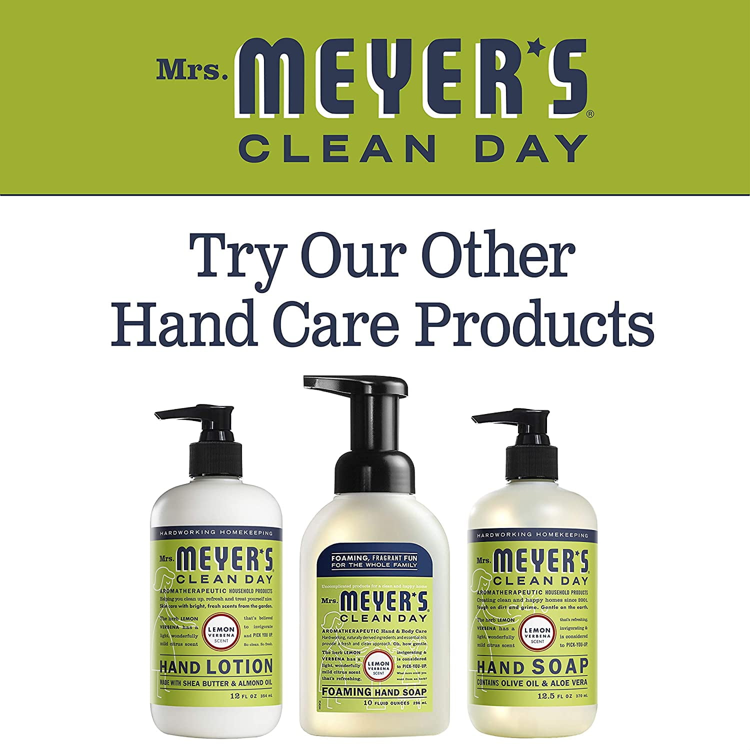 Mrs. Meyer's Liquid Hand Soap Refill Lemon Verbena, 33 Fl Oz (Pack of 6)