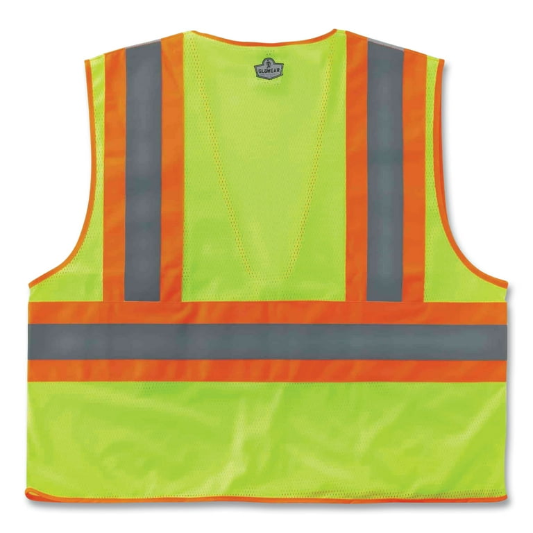 GloWear 8230Z Class 2 Two-Tone Mesh Zipper Vest, Polyester, 4X-Large/5X-Large, Lime, Ships in 1-3 Business Days GloWear 8230Z Class 2 Two-Tone Mesh Zipper Vest, Polyester, 4X-Large/5X-Large, Lime, Ships in 1-3 Business Days