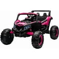 thumbnail image 3 of OUYAWEI 24V Ride On UTV Car Battery Powered Electric Off-Road Remote Control 200W Motors LED Lights Music Rose Red, 3 of 7