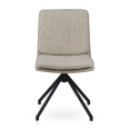 thumbnail image 2 of Bouclair Beige Fabric and Metal Dining Chair, 2 of 5