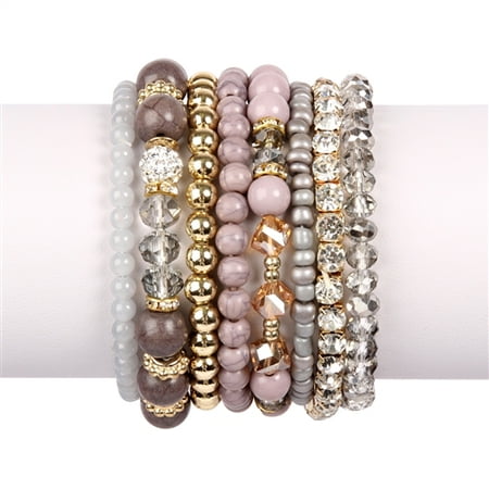 Swarovski Blue Bracelets - RIAH FASHION Glam Multi Bead Bracelet