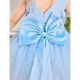 thumbnail image 5 of IBTOM CASTLE Toddler Flower Girl Dress Baby Butterfly Ruffle Tulle Tutu Dress Princess Birthday Party Pageant Formal Wedding Prom Gown Blue, 5 of 7