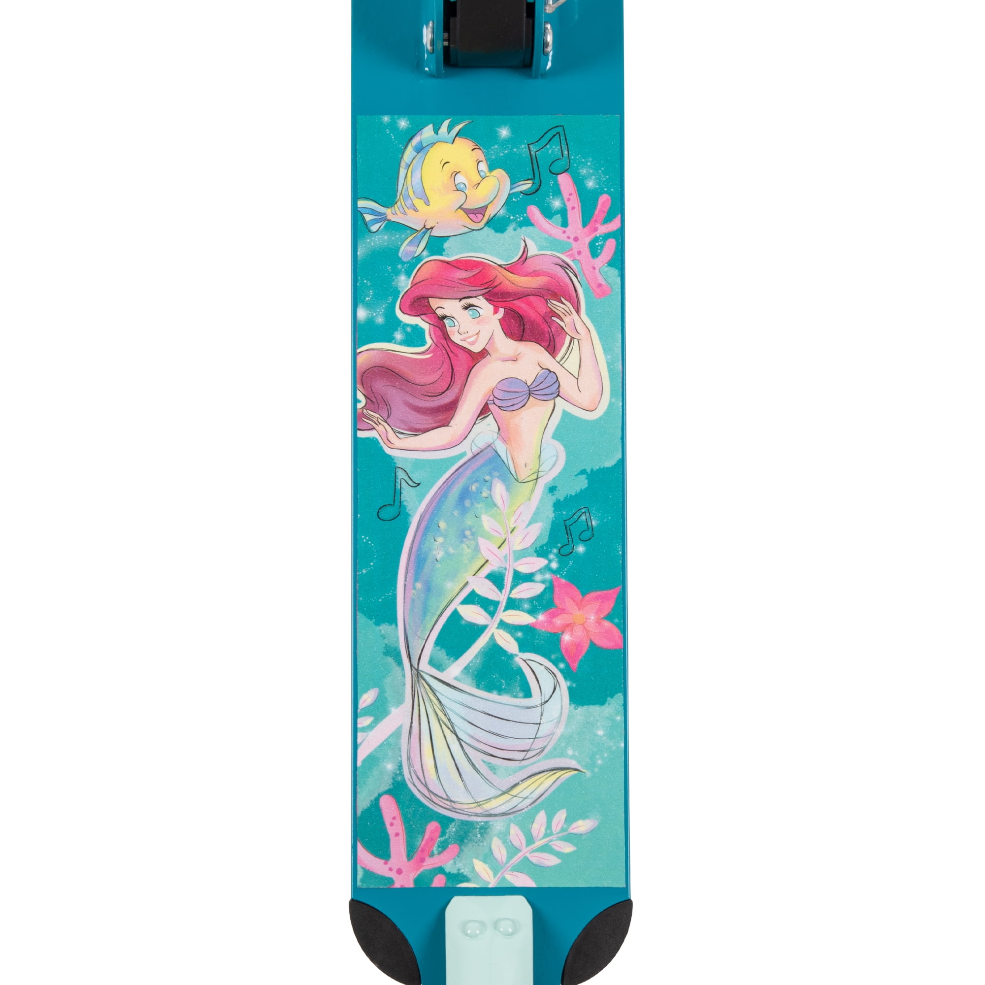 Disney Ariel Girls' Inline Folding Kick Scooter, for Children Ages 5+ Years, by Huffy, Teal