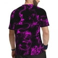 thumbnail image 3 of T Shirt For Men Neon Violet Liquid Gym T-Shirt Abstract Print Harajuku Male Vintage Tee Shirt Beach, 3 of 7