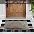 thumbnail image 3 of Boho Door Mat Indoor Entrance Welcome Outdoor Doormats Entry Area Rug - Non-Slip Rubber Mat Low Profile Dirt Trapper - Bohemia Sun, 17x30 inch, 3 of 6