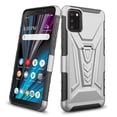 thumbnail image 3 of Compatible for Alcatel TCL A3X A600DL Case with Holster Belt Clip Hybrid Shockproof Protective Phone Cover with Kickstand - Silver, 3 of 7