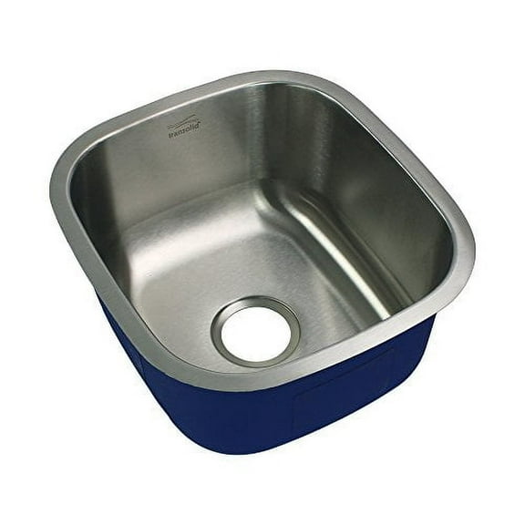 Transolid MUSB17189 Meridian Undermount Single Bowl 16-Gauge Stainless Steel Kitchen Sink, 18-in x 17-in x 9-in, Brushed Finish