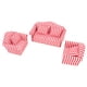 thumbnail image 2 of Muebles de sala de estar para casa de muñecas, juego de sofás para casa de muñecas de 3 piezas, sofá a rayas para casa de muñecas, juego de sofá para casa de muñecas, eficiencia maximizada, 2 of 5