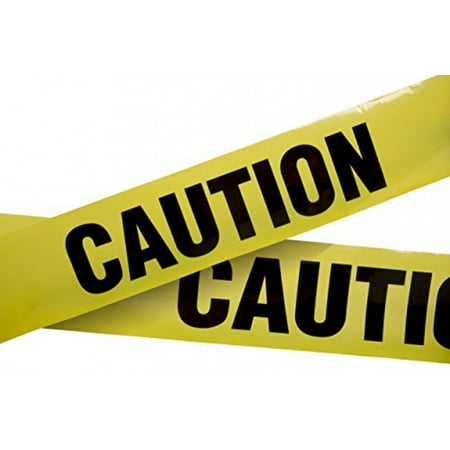 Caution Party Tape 3 In. wide X 100 Ft. Long, High Visibility, Tear Resistant Design, Great for Construction-Themed Parties & Signage for Small Hazards