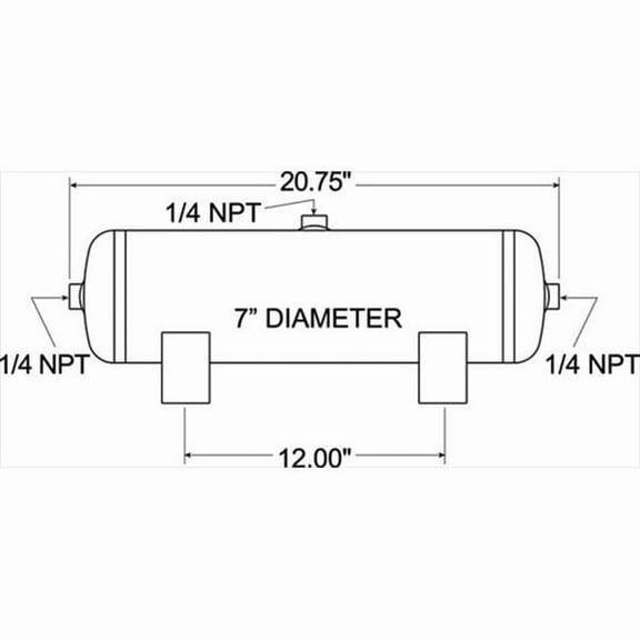 9148 3 Gallon Air Tank, 3 Ports