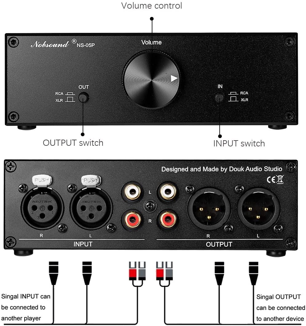 Audio Volume Control  Fully Balanced Passive Pre Amplifier XLR/RCA ALPS Potentio 