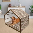 thumbnail image 2 of Spring Pet House, Redcurrant Branches with Leaves Grape Harvest Agriculture Fruit Illustration, Outdoor & Indoor Portable Dog Kennel with Pillow and Cover, 5 Sizes, Fern Green Ruby, by Ambesonne, 2 of 4