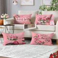 thumbnail image 3 of Mothers Day Pillow Covers 12x20 Set of 4 Pink Velvet Mom Throw Pillow Covers Rose Flower Cushion Covers Pillow Case Gift for Mother Mom Birthday Home Outdoor Sofa Decoration (12 by 20), 3 of 5