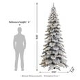 thumbnail image 5 of Glitz Design Glitzhome 9ft Pre-Lit Flocked Layered Spruce Artificial Christmas Tree with 500 Warm, 5 of 9