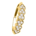 thumbnail image 4 of Aonejewelry 0.07 Ctw. Classy Heart Shaped Diamond Wedding Band In 10K Yellow Gold, 4 of 4