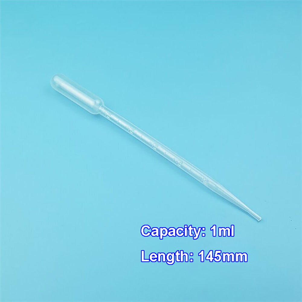 200pcs/set 1/2/3/5ml Disposable Eye Dropper Set Transfer Lab Graduated