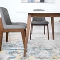 thumbnail image 3 of Jocelyn Modern Solid Wood Walnut Kitchen & Dining Room 5 Piece Furniture Set, 3 of 5