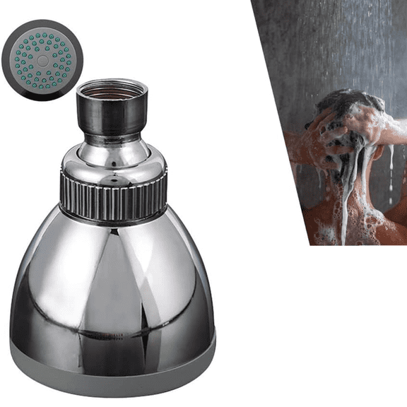 Replacement Shower Head,360 degrees Rotate Adjustable Round Top Showerhead, Bath Bathroom Accessories, Top Spray Water Saving Shower