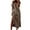 summer dresses-Khaki, variant on Brilliant Dresses for Women Plus Size on Women Summer Casual Short Sleeve V-Neck Stripe Dress Slit Hem Loose Dress Yellow XXL