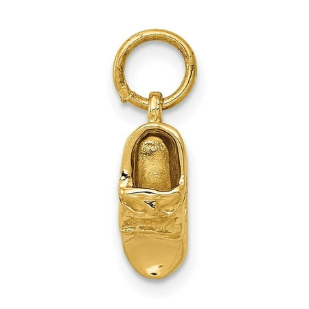 Auriga Fine Jewelry 14K Yellow Gold Single Shoe Charm Pendant for Women (L-17 mm  W-5 mm)