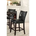 thumbnail image 2 of Set of 2 - 24" Seat Height Black Faux Leather Dining Chair, 2 of 2