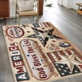 thumbnail image 2 of 3'x5' Area Rugs, Farmhouse 4th of July Indoor Outdoor Area Rug for Living Room Bedroom, American Country Star Rustic Washable Bathroom Rugs Kitchen Floor Carpet Mats Home Decor Aesthetic, 2 of 8