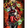 5D DIY diamante pintura completo redondo taladro calavera chica pared decoración diamantes de imitación artesanías FLhrweasw Nuevo