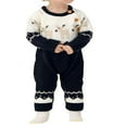 thumbnail image 1 of Barboteuse de Noël pour Bébés Garçons Filles Manches Longues Imprimé Elk, 1 of 6