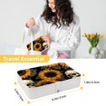 thumbnail image 5 of Sunflower Travel Jewelry Box Organizer Necklace Portable Case Holder Storage Display Stand PU Leather with Removable Compartment, 5 of 6
