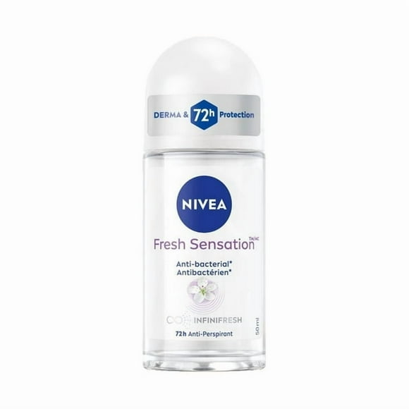 NIVEA Fresh Sensation Roll-On 72-Hr Antiperspirant Deodorant, 50mL, NIVEA Fresh Sensation Roll-On