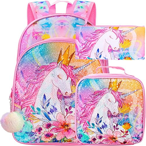 Unicorn backpack sequin sale