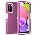 thumbnail image 5 of Xhy Samsung Galaxy A03S Case Military Grade Full Body Multilayer Drop Shock Protection 3 in 1 Rugged Durable Detachable for Samsung A03S Phone - Wine Pink, 5 of 8