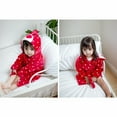 thumbnail image 4 of TIEVOSA UniAnimal Face Hooded Towel and Plush Animal Face Robe Pretty Elephant Bathrobe 12-18 Months（Red）, 4 of 4