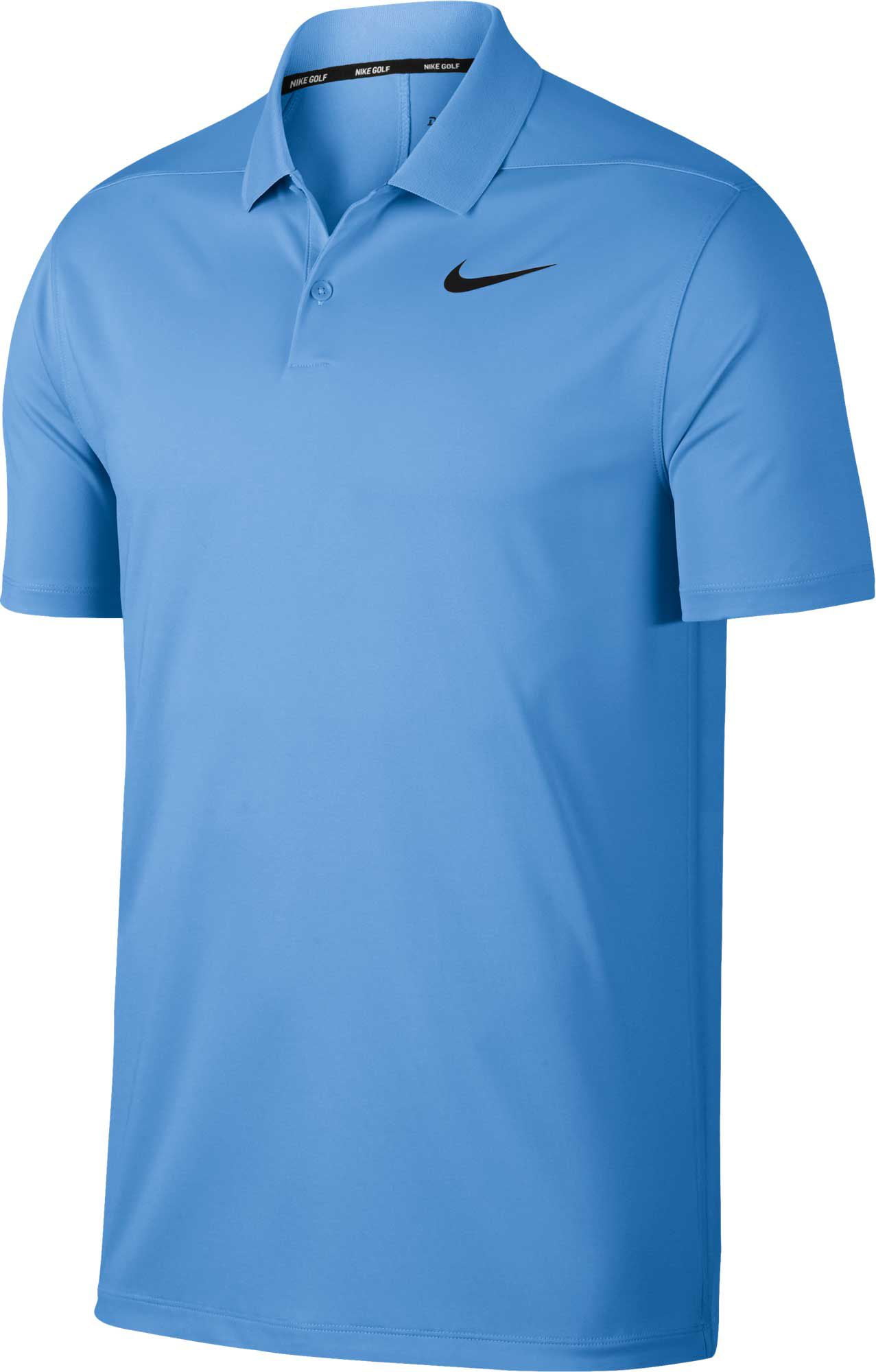 nike golf shirt blue