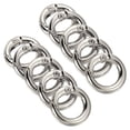 thumbnail image 1 of Unique Bargains Silver Tone Zinc Alloy Round Spring Gate O Ring Snap Clip Buckle (10 Pack), 1 of 5